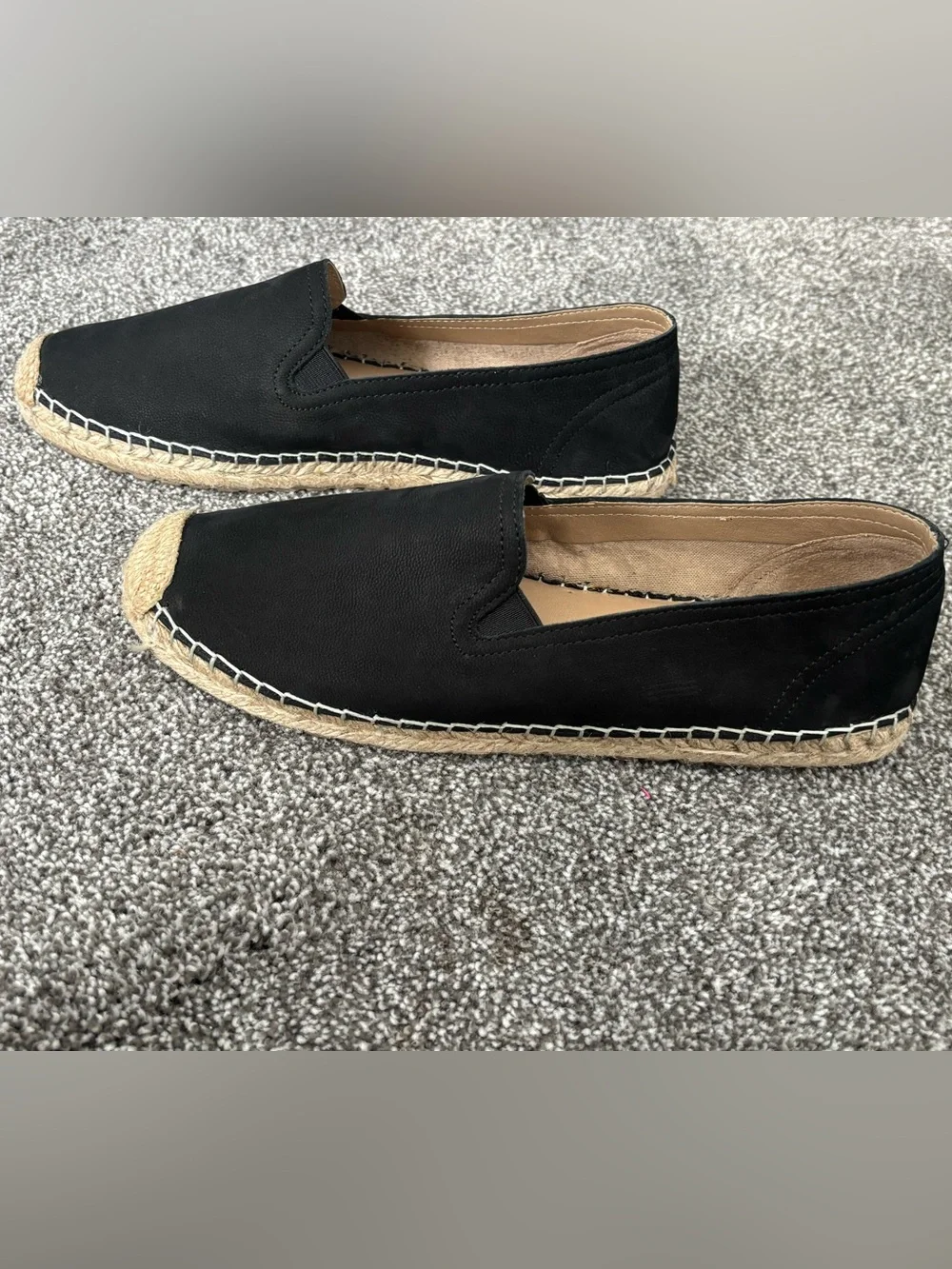SOUL Naturalizer Black Espadrille Slip-On Flats Size: 8